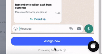 Assigning an order to a Verd Network courier
