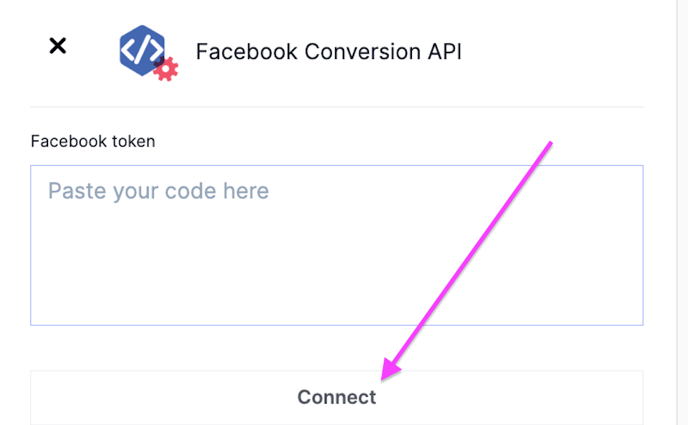 The connected Facebook conversion API