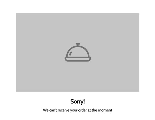 The message customers see when your website is unpublished