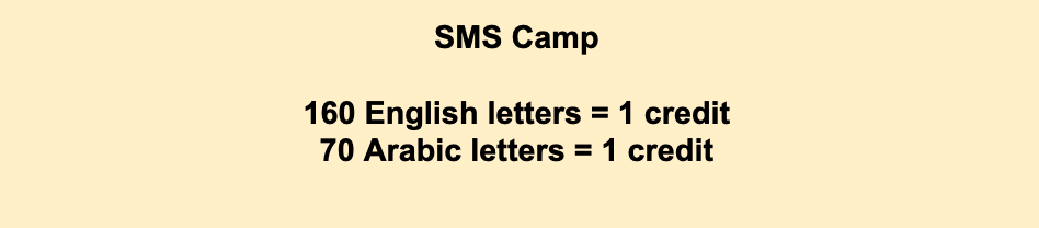 The SMS Campaigns page on the dashboard