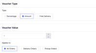 Setting a fixed amount voucher