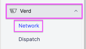 The Verd Network settings
