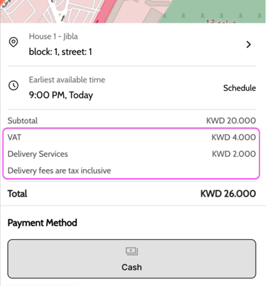 VAT at checkout